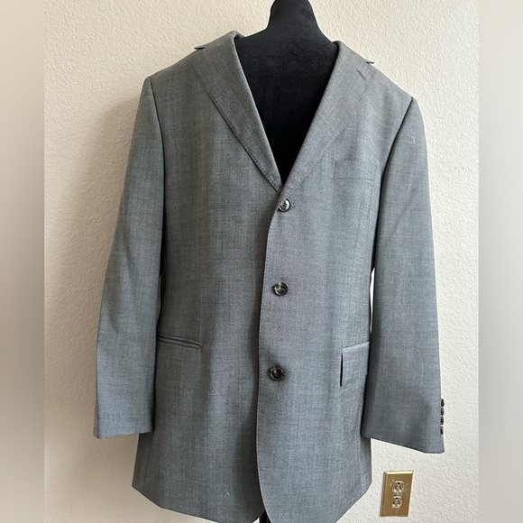 BOSS Hugo Boss Rossellini Movie 42R Mens Sportcoat Virgin Wool Super 100 USA - Picture 1 of 12